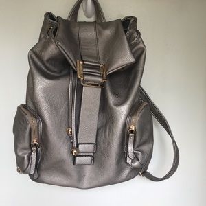 Gray/silver backpack